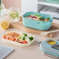 thumbnail image 2 of RXIRUCGD Bento Boxes for Adults- Leakproof Compartments Lunch Containers Kids Bento School Lunch Boxes with Spoon,Blue, 2 of 7