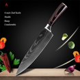thumbnail image 2 of MDHAND Kitchen Knives Laser Damascus pattern chef knife Sharp Cleaver Slicing Utility Knives tool, 2 of 6