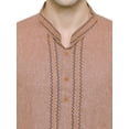 thumbnail image 4 of Maple Clothing Embroidered Kurta Set Cotton Indian Clothes for Men (Brown, 3XL), 4 of 5