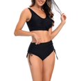 thumbnail image 3 of LSLJS Women's Sexy Solid Color Swimwear Two-piece Slim Swimsuit Bikini Straped Swimsuits, 3 of 8