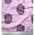 thumbnail image 1 of Soimoi Rayon Fabric Paisley Block Print Sewing Fabric Yard 42 Inch Wide, 1 of 3