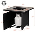 thumbnail image 2 of Patiojoy Table de Foyer au Propane Extérieur Carré de 50 000 BTU avec Housse Imperméable Roche de Lave, 2 of 8