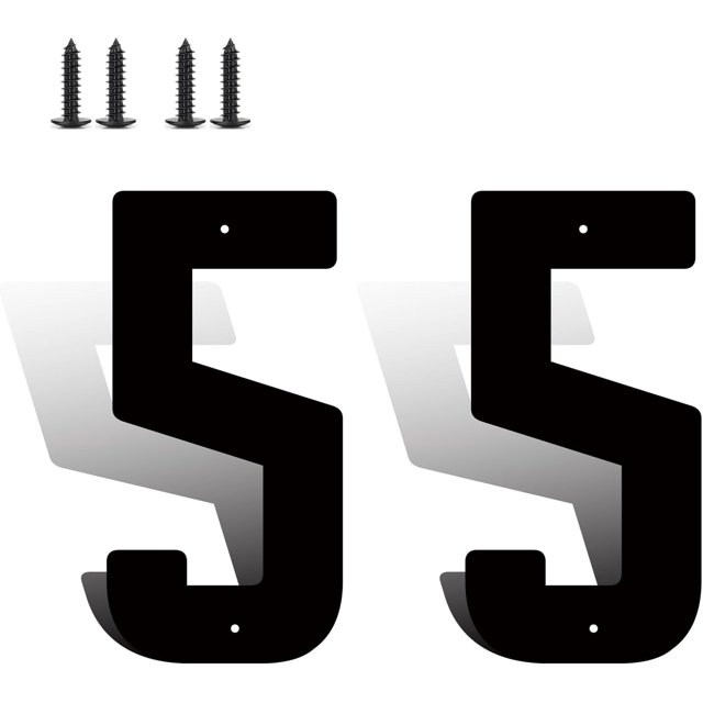3 Inch Modern Metal House Numbers, Metal Address Numbers and Letters, Black Door Mailbox Number, House Address Letter and Number for Office Home Farm Outside (Double 5)