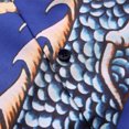 thumbnail image 3 of pitrice Hawaiian Beach Shirt Buttoned Short Sleeve Simple Dragon Pattern Top Breathable Ethnic Style T-shirt Outdoor Holiday Blue XL, 3 of 9