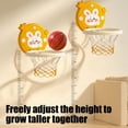 thumbnail image 4 of Indoor Hanging Basketball Hoop Set With Adjustable Height Folding Toy For Kids Sports Training Yellow Color Plastic Material Yellow, 4 of 6