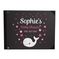 thumbnail image 1 of Darling Souvenir Grey Whale Fish & Dot Hardbound Cover Personalized Printed Baby ShowerGuestbookScrapbook-7 x 9 Inches, 1 of 5