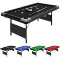 thumbnail image 1 of 7 Ft Billiards Table, Portable Foldable Pool Table, Pool Tables for Full Size, Includes Full Set of Billiard Balls, Cues, Chalk & Brush for Family Game Room, 1 of 9