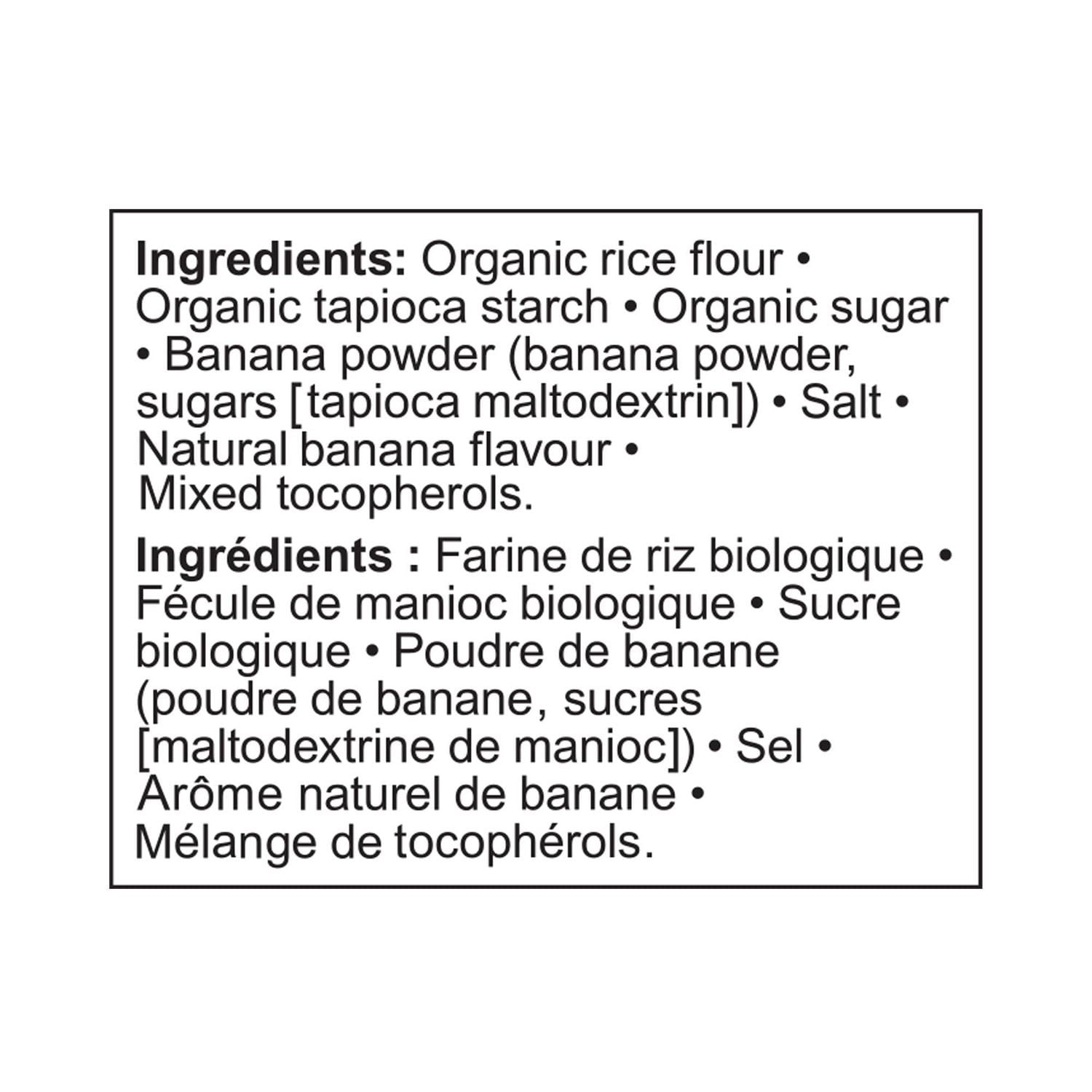 Biscottes de riz biologiques saveur banane Le choix des parents