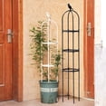 thumbnail image 3 of Stands Climbing Vine Rack Garden Trellis Shelf Durable Clematis Height 59In Steel Tomatoes Rose Plant Support Frame, 3 of 17