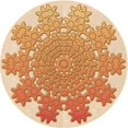 thumbnail image 1 of Ahgly Company Tapis Rond Lavable en Machine Intérieur Transitionnel Orange, 7 Pieds Rond, 1 of 7