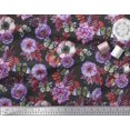 thumbnail image 3 of Soimoi Orange Rayon Fabric Leaves,Insect & Anemone Flower Decor Fabric Printed BTY 56 Inch Wide, 3 of 3