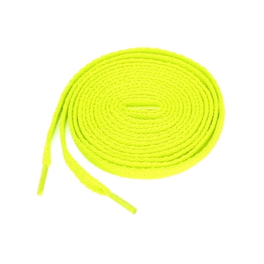 INSPIRE CHIC Unisex 5 Pairs High Durability Athletic Flat Shoelaces for Sneakers Fluorescence Yellow 120 cm/47.2"