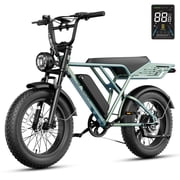 Jasion RetroVolt Pro Electric Bike for Adults, 2000W Peak Motor Electric Mountain Snow Bike with 52V 20AH Removable Battery, 20'' X 4'' Fat Tire Electric Dirt Bike Motorcycle, UL2849