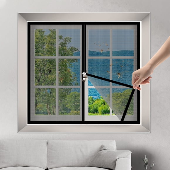Dvkptbk Window Screen Adjustable Window Net Stainless Steel Wire Fine Mesh Screen Protector 39 X 47 Inches Window Frames with Mesh Home Decor