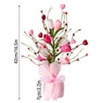 thumbnail image 3 of QTOCIO Artificial Tulips Romance Day Heart shaped Berry Branch Ornament, 3 of 4