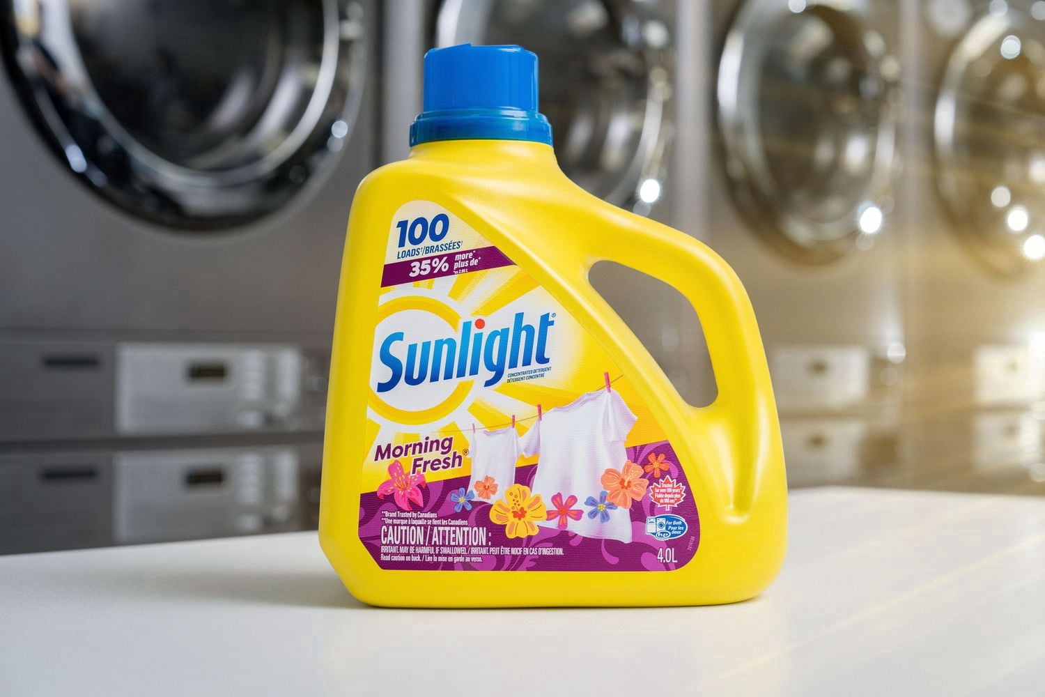 Sunlight Morning Fresh Détergent à Lessive Liquide Concentré, 4.0 Litres, 100 Brassées