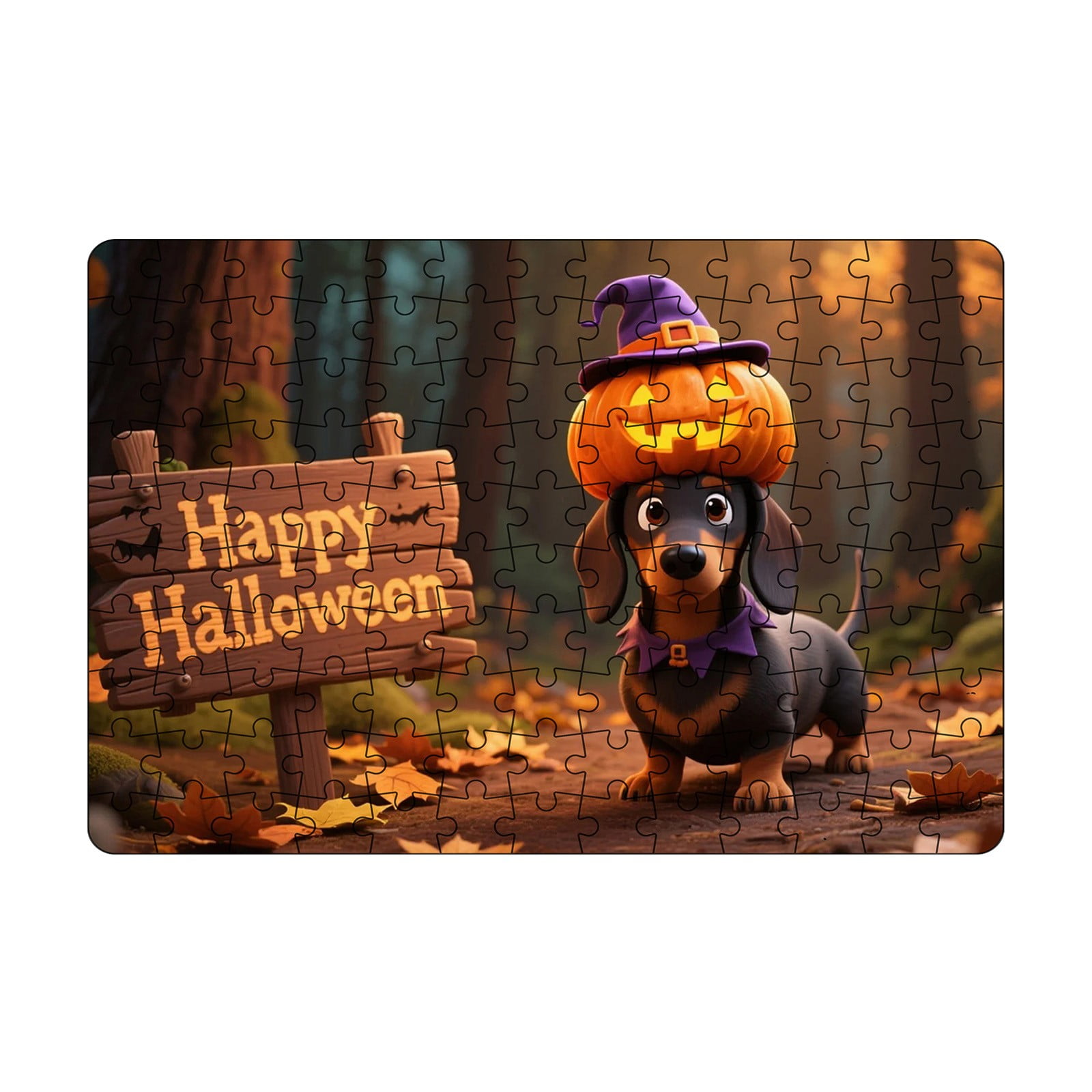Zhengjuuu Age 6 Easy Food Better Co 2000 Piece 1k Halloween Theme Puzzle Set Halloween Educational Puzzles For Present For Family Game Night (With Num