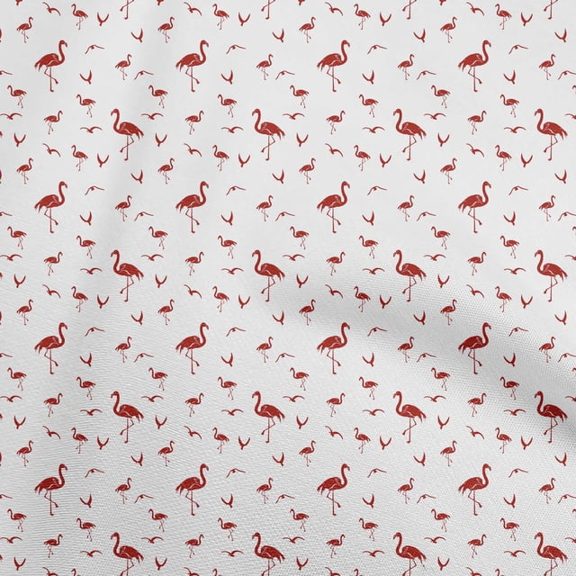 oneOone Viscose Chiffon Maroon Fabric Flamingo Sewing Craft Projects Fabric Prints By Yard 42 Inch Wide