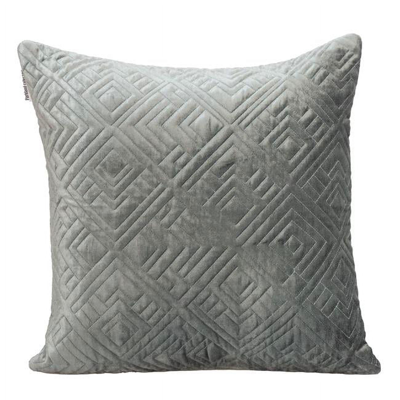 Parkland Collection PILL21354P Coussin Décoratif Carré Transitionnel Charbon Eris