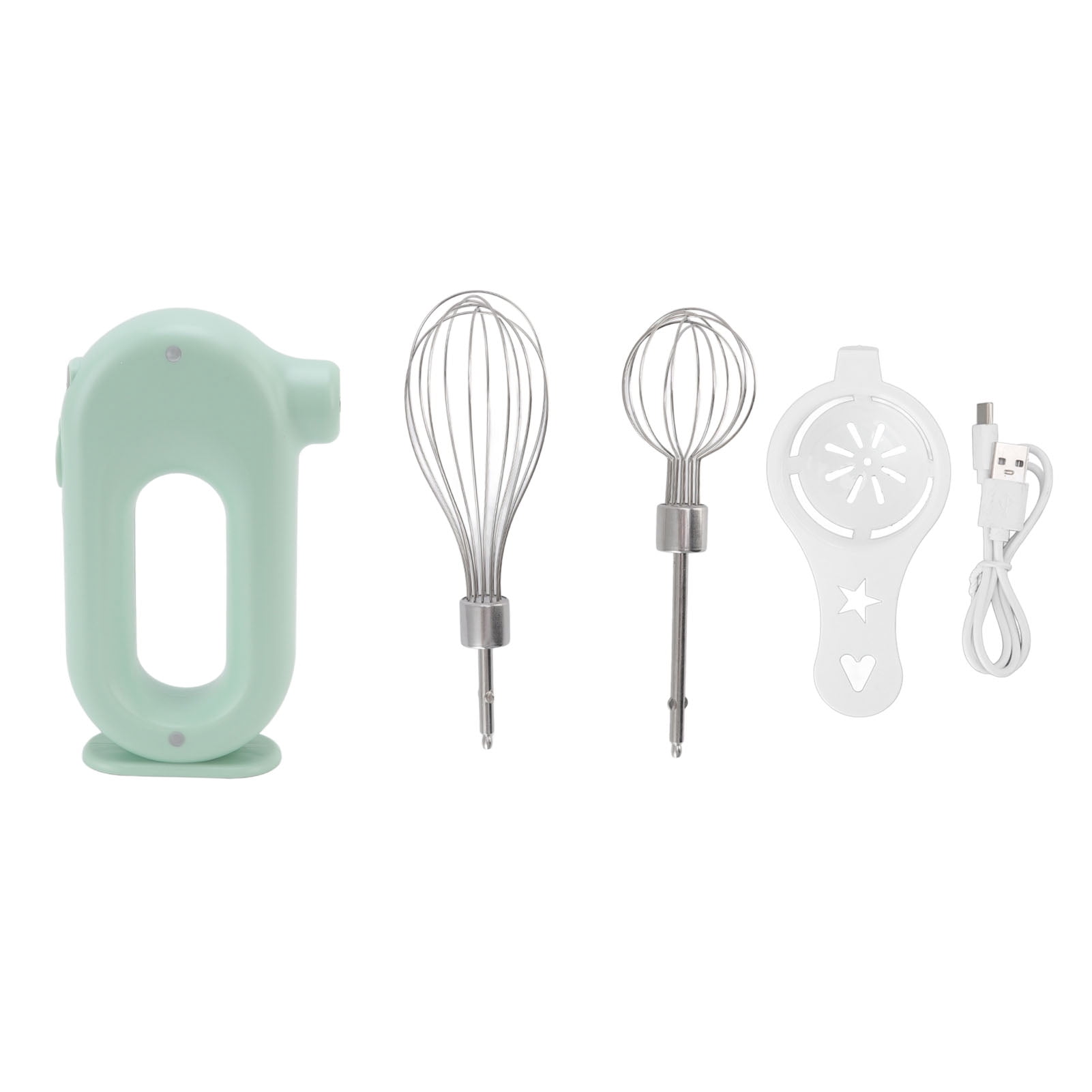 Handheld Milk Frother, 3 Speeds 20W  Electric Hand Mixer Anti Slip Handle Design  For Home For Baking For Kitchen Green
