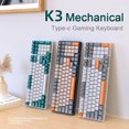 thumbnail image 3 of HAOAN T8 Clavier de Jeu 60 % 68 Touches Compact Mini Clavier Mécanique Filaire avec 18 Commutateurs Bleus Rétroéclairés RVB Chroma Câble de Clavier Bobiné USB-C pour PC Portable Mac XBOX - Bleu Blanc, 3 of 11