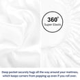 thumbnail image 4 of Unique Bargains Satin Silk Fitted Bed Sheet with Deep Pocket Ultra Luxury Smooth, 4 of 7