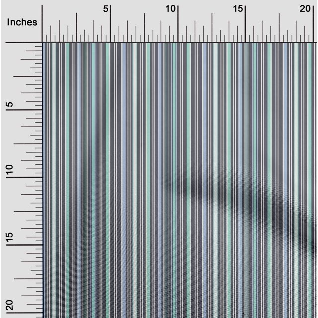oneOone Cotton Cambric Fabric Multicolor Stripe Decor Fabric Printed BTY 56 Inch Wide