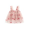 thumbnail image 1 of Xingqing Robe d'Été Adorable pour Bébés Filles, Douce, à Bretelles, Sans Manches, à Fleurs Imprimées, en Dentelle, Tutu, Robe Soleil, 1 of 7