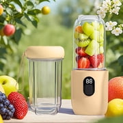 USB Rechargeable Portable Juicer Cup 600ml Smart Electric Blender Cordless Personal Mini Blender with Safety Lock System for Home Office Outdoor Use Smoothie Maker with Powerful 200W Motor