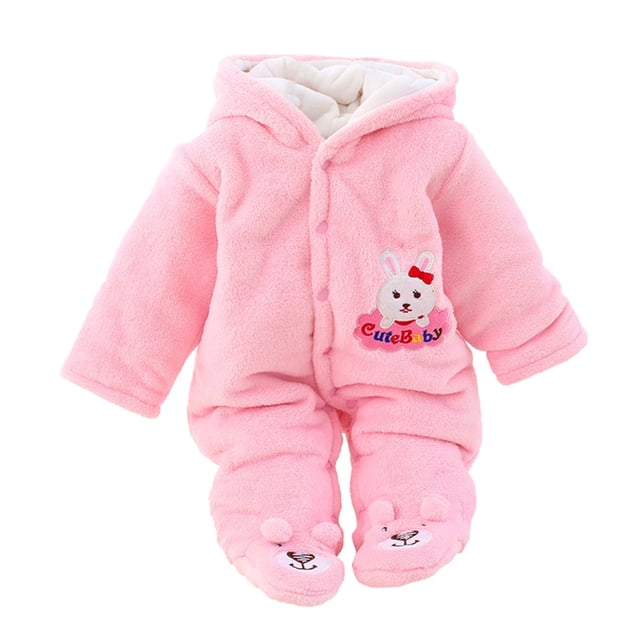 Combinaison d'Hiver pour Bébé Garçon à Capuche, Pyjama à Pieds, Combinaison Épaisse, Habit de Neige, Vêtement d'Extérieur, Tout-Petit, Chaud, Douillet, Doux