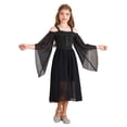 thumbnail image 1 of Yartina Girls Medieval Renaissance Princess Dresses Cold Shoulder Long Sleeve Gothic Victorian Dress Black 16, 1 of 6