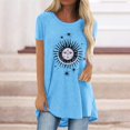 thumbnail image 1 of T-shirt Décontracté pour Femmes à Imprimé, Col Rond, Coupe Ample, Manches Courtes, Haut Blouse Chandail, 1 of 5