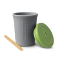 thumbnail image 3 of GoSili Straw Cup, 12oz. Grey/Lime, 3 of 6