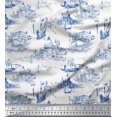thumbnail image 1 of Soimoi Toile de Coton Yacht & Architecture Structure Architectural Impression Couture Tissu Yard 56 Pouces de Large, 1 of 3