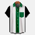 thumbnail image 1 of Dvkptbk Chemise Blouse Décontractée pour Homme à Boutons Imprimés avec Poche, Col Rabattu, Manches Courtes, 1 of 4