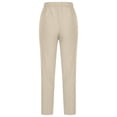 thumbnail image 4 of XZNGL Mode Femmes Été Décontracté Ample Coton et Lin Poche Pantalon Uni, 4 of 7