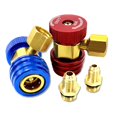 thumbnail image 1 of Freon R134A Connecteur de Coupleur Rapide pour Voiture Auto Adaptateurs en Laiton Réfrigérant de Climatisation Manomètre de Collecteur Ajustable, 1 of 6