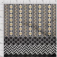 thumbnail image 1 of oneOone Silk Tabby Black Fabric Geometric Panel Sewing Craft Projects Fabric Prints By Yard 42 Inch Wide, 1 of 4