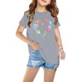 thumbnail image 1 of T-Shirts pour Filles, Enfants Garçons Filles T-shirt en Coton Mode Mignon Col Rond Imprimé Tee Manches Courtes Haut, 1 of 5