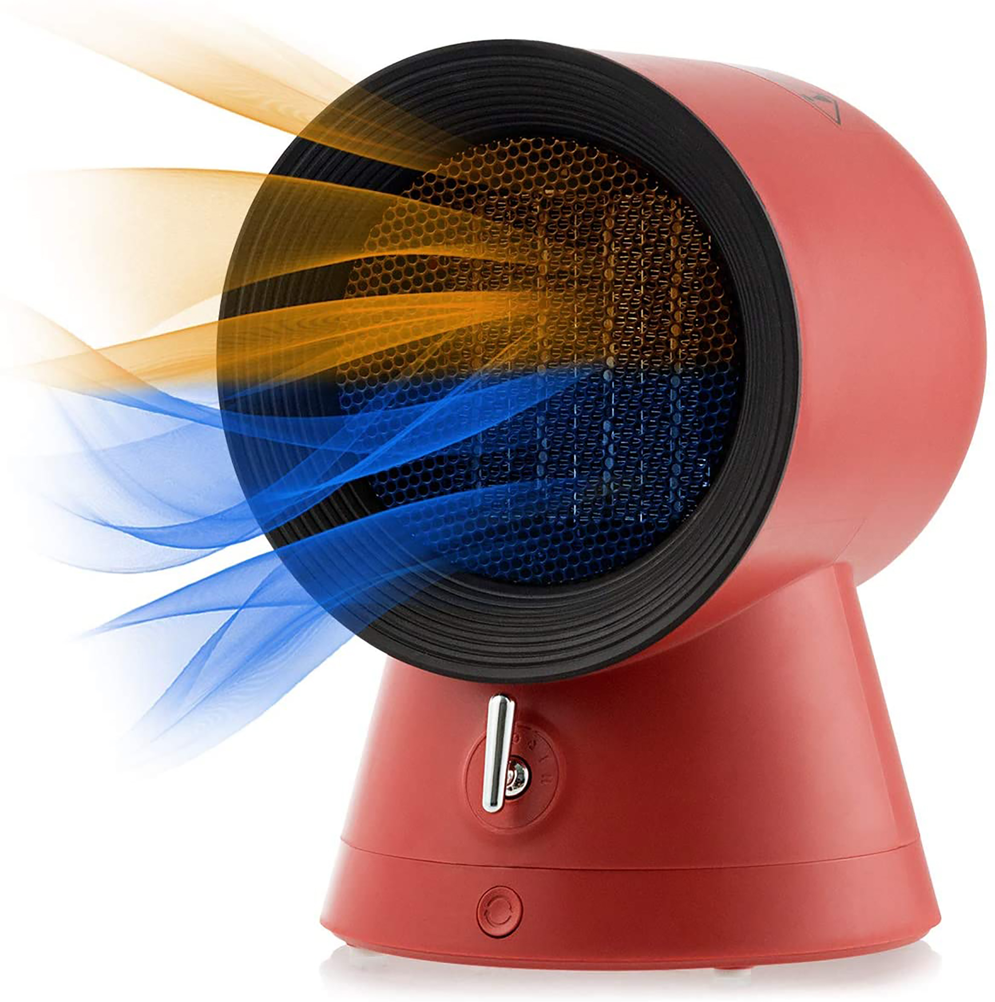 COSTWAY Radiateur d'Appoint Portable 1500W Ventilateur de Chauffage Électrique de Bureau en Céramique PTC Rouge