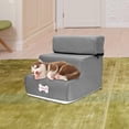 thumbnail image 3 of Soft Dog Stairs Ladder Non Slip Outdoor Small Cat Ramp Indoor Washable Step Removable Zipper Cover Puppy for Dogs and Cats Couches , gray, 3 of 8