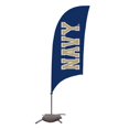 thumbnail image 1 of Showdown Displays 810029NAVY-002 7.5 ft. Navy Midshipmen Razor Feather NCAA Flag with Cross Base - No.002, 1 of 1