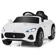 thumbnail image 1 of Gymax 12V Kids Ride On Car Maserati GranCabrio Licensed w/ Remote Control& Lights White, 1 of 10