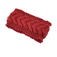 thumbnail image 1 of Bandeau d'Hiver pour Femmes Élasticité Tête Chaude Chunky Dames Est Fait de Cache-Oreilles Style Simple Accessoires pour Cheveux pour Femmes Bordeaux, 1 of 6