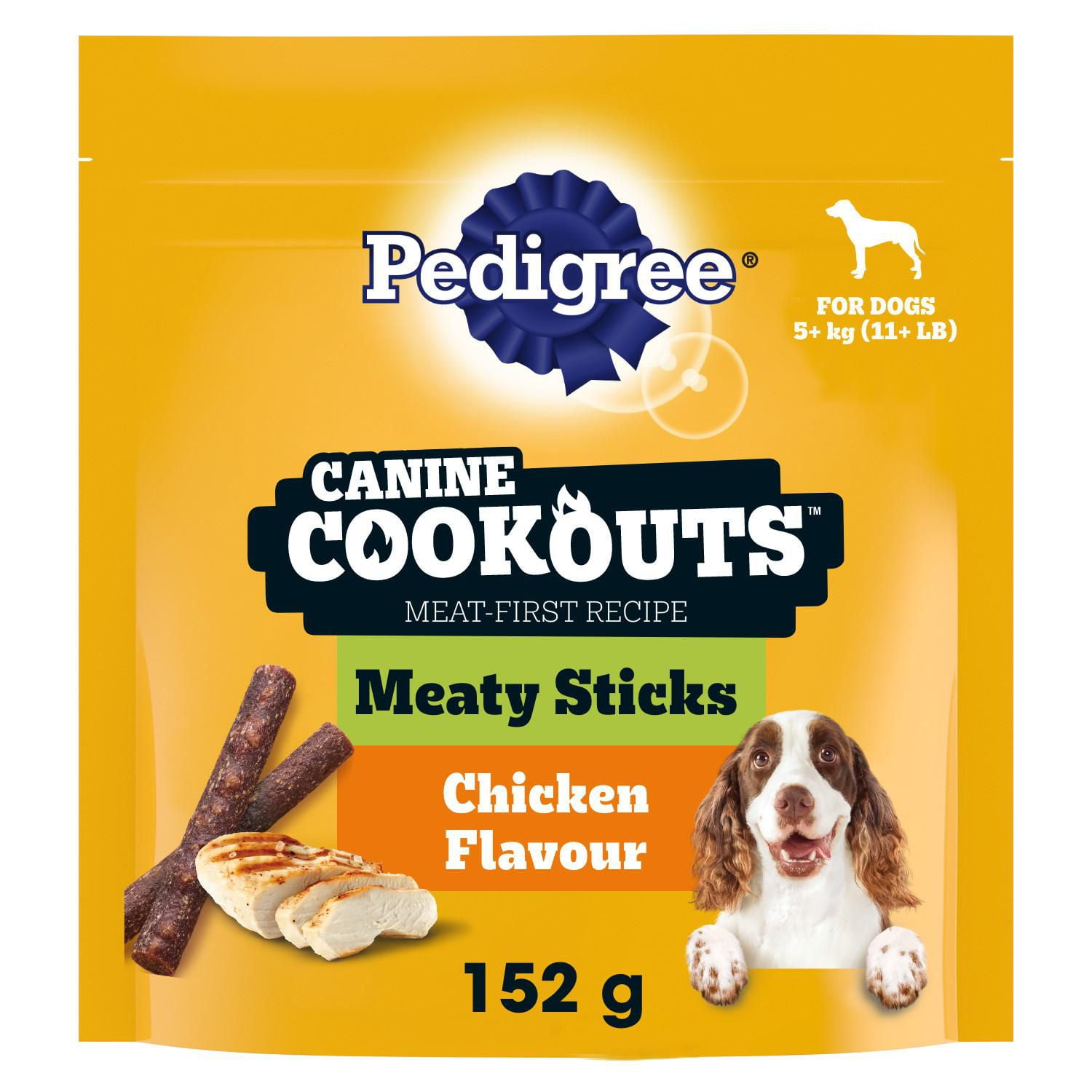 Gâteries pour chiens PEDIGREE CANINE COOKOUTS bâtonnets à la viande à saveur de poulet