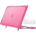 thumbnail image 1 of MacBook Pro 14 Inch Case 2021 2022 Release A2442 M1 Pro/Max Chip with Liquid Retina XDR Display and Touch ID Heavy Duty Hard Shell Dual Layer Protective Cover with Fold Kickstand & Keyboard Skin Cover, 1 of 6