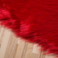 thumbnail image 3 of Heart Shaped Shaggy Faux Fur Fluffy Rug Hairy Carpet Floor Mat Home Bedroom, 3 of 4