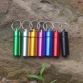 thumbnail image 1 of YAOMOBB Emergency Tablet Storage Box Portable Sealed Jar Keychain with Screw Lid Aluminum Alloy Waterproof Mini Tablet Storage Bottle, 1 of 7