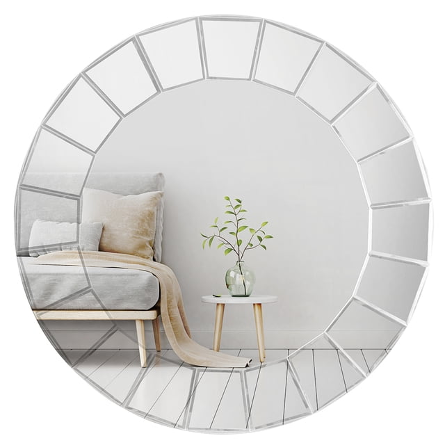 Mirrorize Canada Round Mirror on Mirror Frameless Bathroom Decorative Mirror (31.5 in. Diameter)