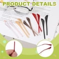 thumbnail image 3 of Uxcell 4 Paires de Branches de Remplacement pour Lunettes, Embouts d'Extrémité de Lunettes en Plastique Antidérapants, Reteneurs de Lunettes Adaptés à 1,4 mm pour Lunettes Rondes Fines en Métal, Branches de Lunettes de Soleil, Style2 Rouge, 3 of 6